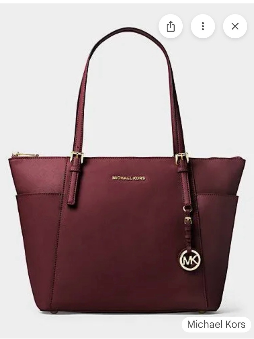 Michael Kors Burgundy/Merlot Signature Tote